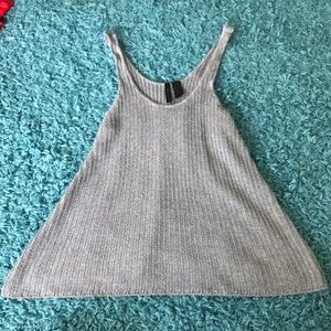 Flowy light grey knitted top